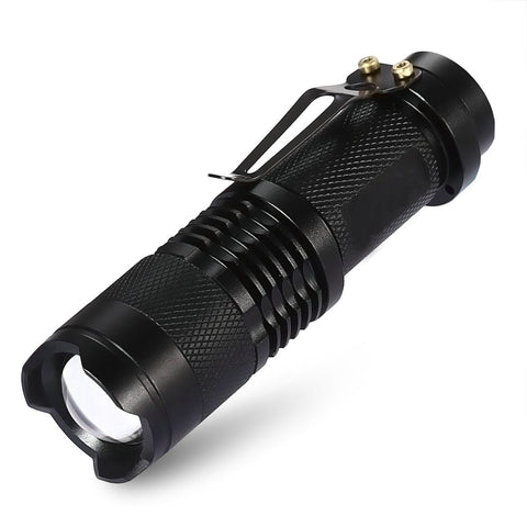 Super Bright 9W LED Flashlight Mini Tourch Led CREE Waterproof 3 Modes Zoomable Torch AA 14500 battery Flashlights Free shipping