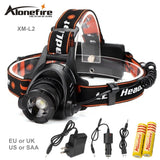 AloneFire HP78 headlamp CREE L2 LED 2500Lm 3 mode Zoomable Waterproof Headlight Head lamp Flashlight Head Lamp