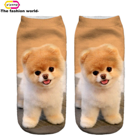 3D Printed Socks Women New Unisex Cute Low Cut Ankle Socks Multiple Colors Women Sock Women's Casual Animal Shape Socks