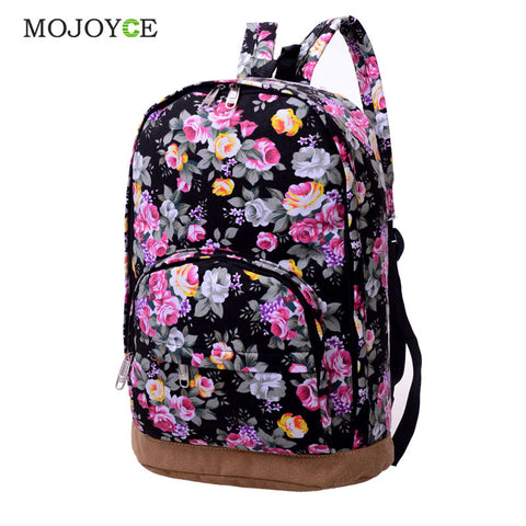 Floral Printing Backpack Women Preppy Style School Bags Women Rucksack Travel Satchel Bags Mochila Feminina Canvas Backpack