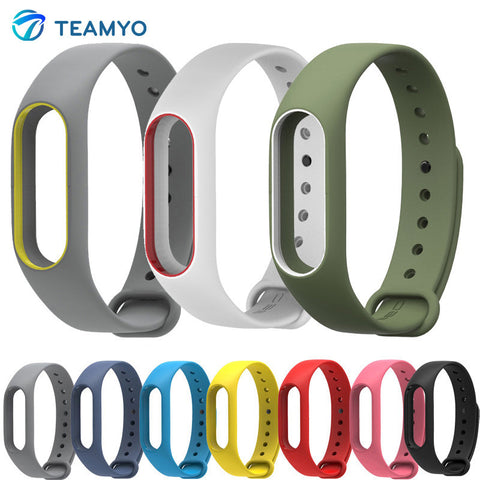 Replace Strap for Xiaomi Mi Band 2 MiBand 2 Silicone Wristbands for Xiaomi Band 2 Smart Bracelet 15 Color for Xiomi Mi Band 2