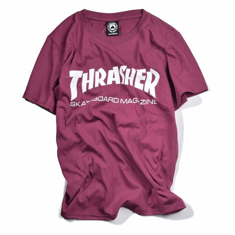 New thrasher T Shirt Men Skateboards tee Short Sleeve skate Tshirts Tops Hip Hop T shirt homme Man Magazine trasher T shirts