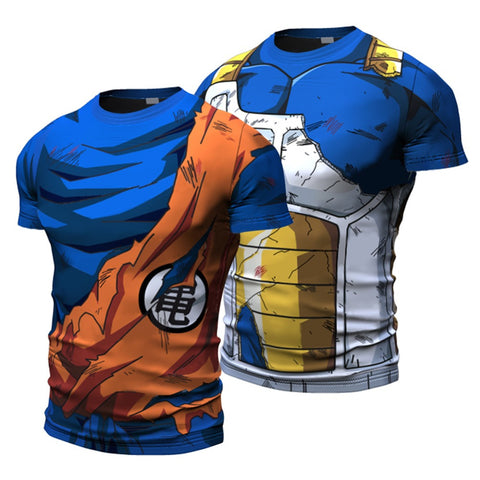 2016 Ball Z Men 3D Dragon Ball Z T Shirt Vegeta Goku Summer Style Jersey 3D  Tops Fashion Clothing Tees Plus