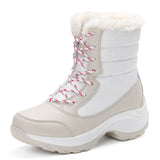 2016 women snow boots winter warm boots thick bottom platform waterproof ankle boots for women thick fur cotton shoes size 35-41