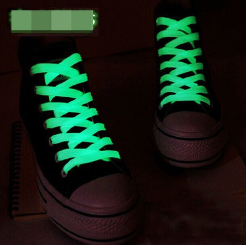 100CM 1 Pairs=2 PCS Sport Men Women Luminous Shoelace Glow In The Dark Fluorescent Shoelace Athletic Flat Shoe Laces ASL661A